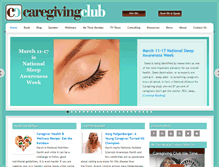 Tablet Screenshot of caregivingclub.com